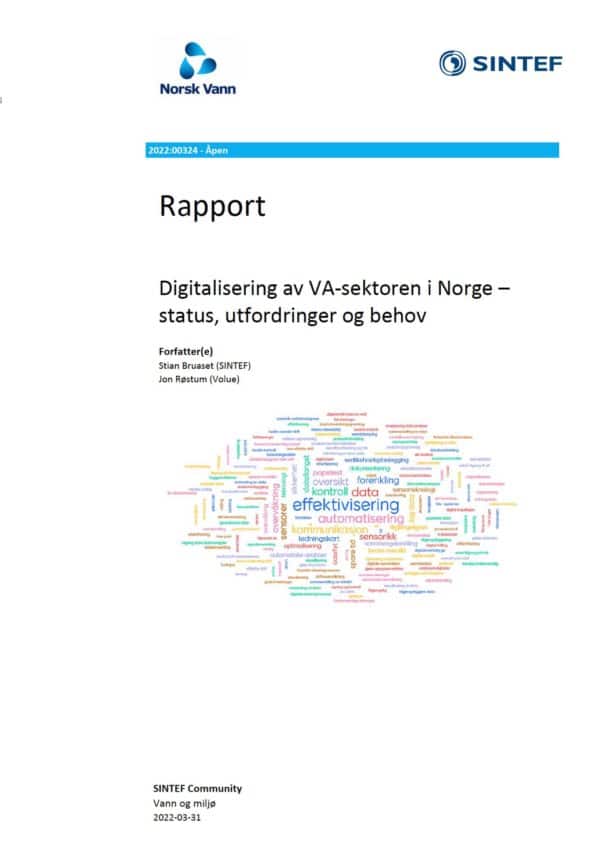 C 15 Digitalisering Av VA‐sektoren I Norge—status, Utfordringer Og ...